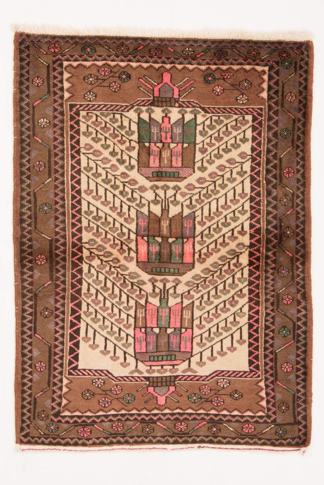 6x9 Red Mashad Hand Knotted Wool Persian Rug - ArmanRugs.com