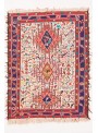 Ręcznie haftowany dywan Sumak Iran 120x205cm wełna i jedwab płasko tkany
