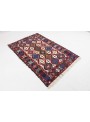 Hand-woven persian luxury carpet Sumakh Shahsavan flat woven ca. 140x200cm wool and silk Iran