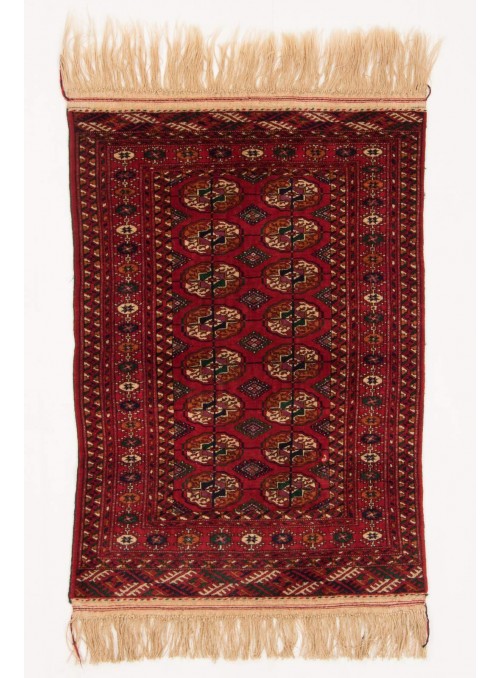 Luxus Turkmenistan Buchara Teppich ca. 90x125cm 100% Schurwolle rot