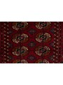 Ręcznie tkany dywan Turkmenistan Buchara czerwony ok 90x125cm 100% wełna