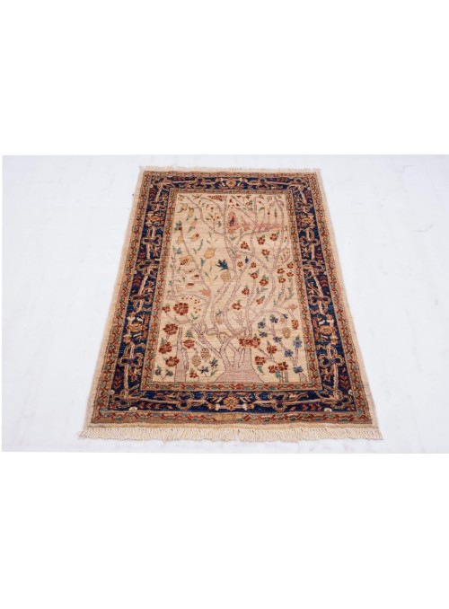 Hand-made floral carpet Afghanistan Chobi Ziegler ca. 80x130cm highland wool