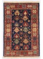 Hand-made geometric carpet Afghanistan Chobi Ziegler ca. 80x115cm highland wool