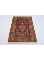 Ręcznie tkany geometryczny dywan Afganistan Chobi Ziegler ok 80x125cm wełna wysokogórska