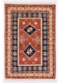 Hand-made geometric carpet Afghanistan Chobi Ziegler ca. 80x125cm highland wool