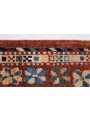 Ręcznie tkany geometryczny dywan Afganistan Chobi Ziegler ok 80x120cm wełna wysokogórska