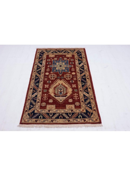Hand-made geometric carpet Afghanistan Chobi Ziegler ca. 90x150cm highland wool