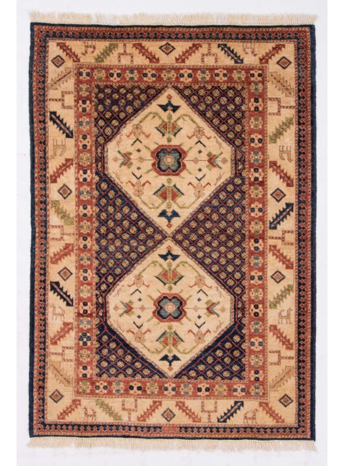 Afghanistan Teppich Chobi Ziegler ca. 100x150cm Hochlandschurwolle