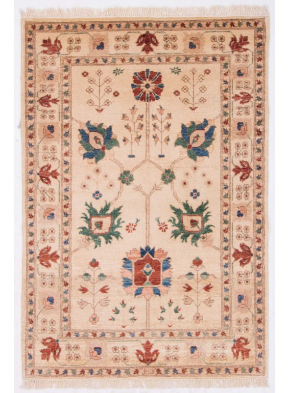 Hand-made carpet Afghanistan Chobi Ziegler ca. 105x155cm highland wool