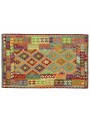 Carpet Kielim Maimana Colorful 140x190 cm Afghanistan - 100% Wool