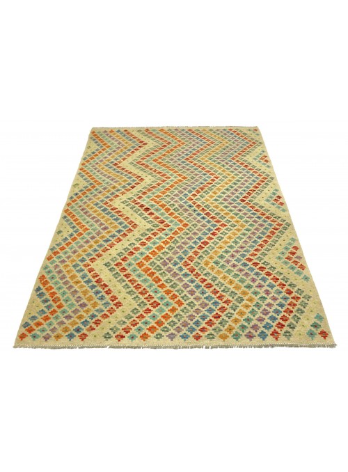 Carpet Kielim Maimana Colorful 160x200 cm Afghanistan - 100% Wool