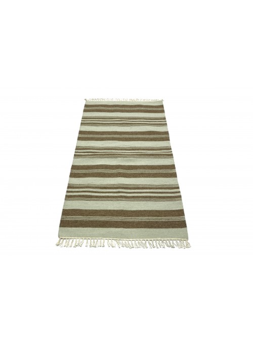 Teppich Durrie Grau 120x180 cm Indien - Wolle, Baumwolle
