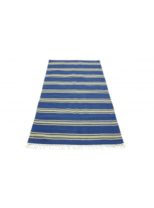 Carpet Durable Blue 70x140 cm India - Wool, Cotton