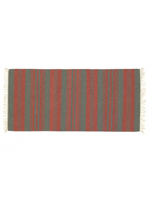 Dywan Wytrzymały Szary 70x140 cm Indie - Wełna, bawełna