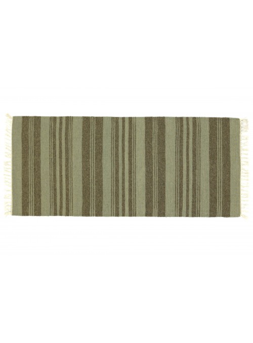 Dywan Wytrzymały Szary 90x160 cm Indie - Wełna, bawełna