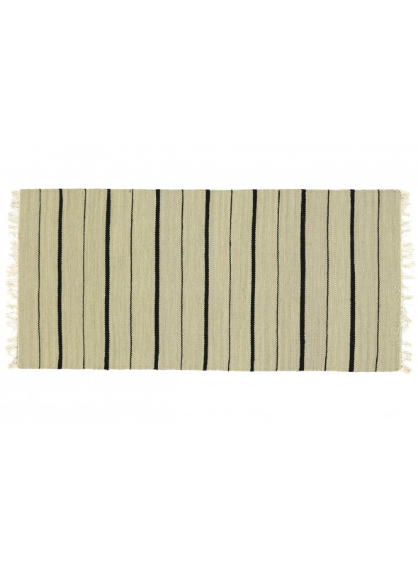 Teppich Durrie Beige 70x140 cm Indien - Wolle, Baumwolle
