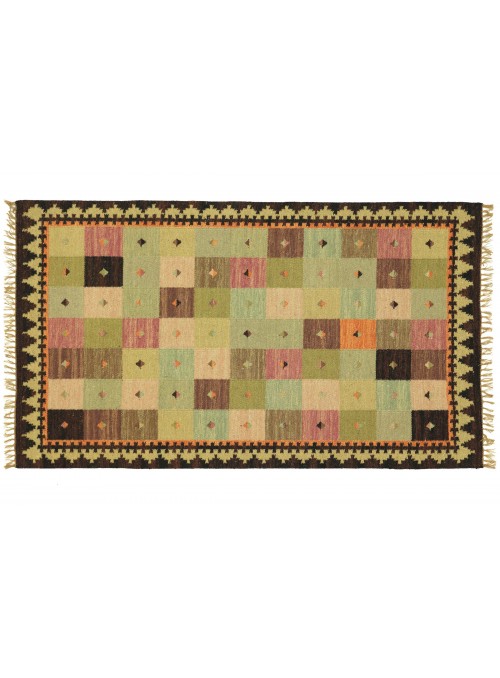 Carpet Durable Brown 70x140 cm India - Wool, Cotton