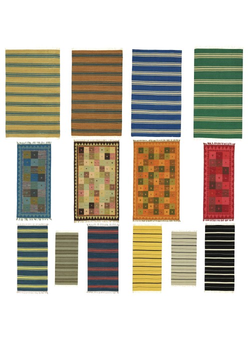 Carpet Durable Colorful 120x180 cm India - Wool, Cotton