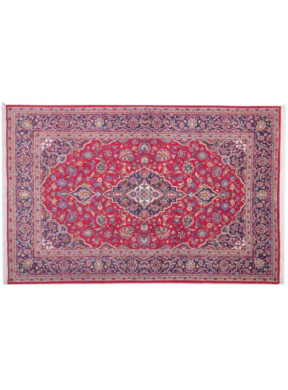 Teppich Keshan alt Rot 140x210 cm Iran - 100% Schurwolle