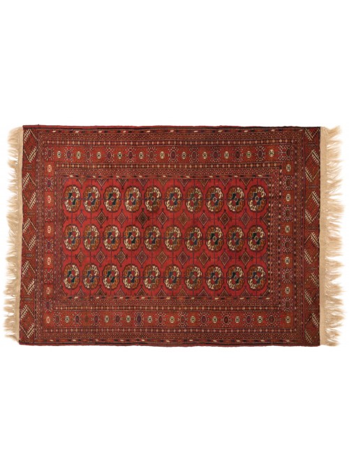 Teppich Buchara Rot 130x190 cm Turkmenistan - 100% Schurwolle