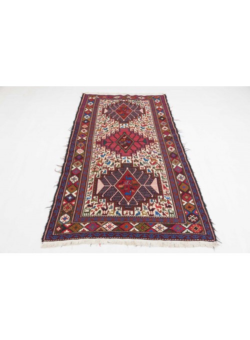 Carpet Silk Sumakh Colorful 110x200 cm Iran - Wool and natural silk