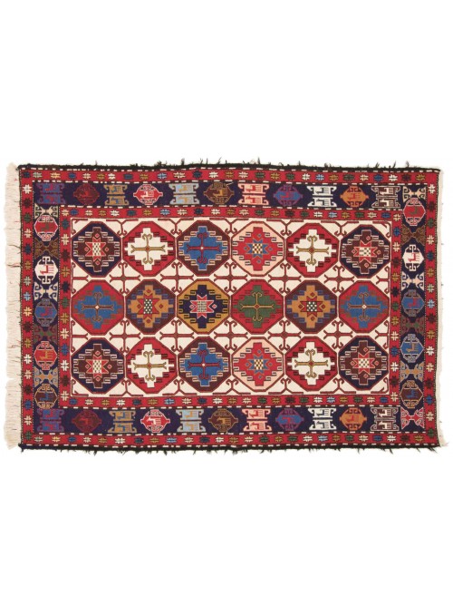 Carpet Silk Sumakh Red 130x200 cm Iran - Wool and natural silk