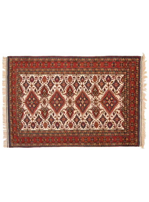 Carpet Mauri Kabul Red 150x210 cm Afghanistan - Wool and natural silk