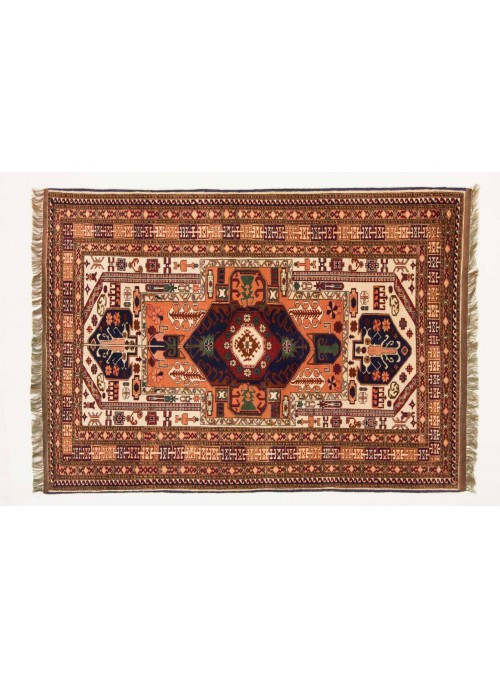 Teppich Mauri Kabul Beige 110x160 cm Afghanistan - Schurwolle, Naturseide