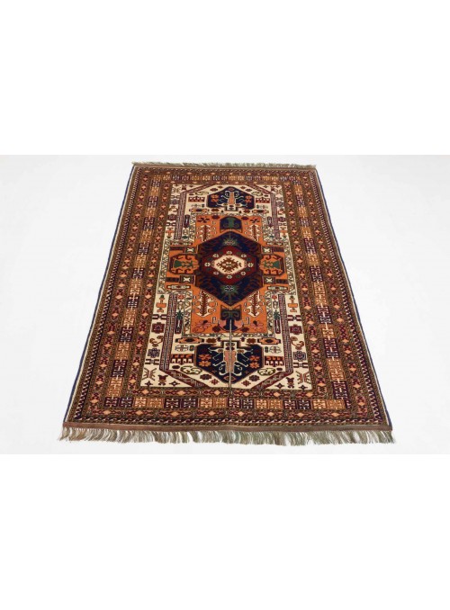 Teppich Mauri Kabul Beige 110x160 cm Afghanistan - Schurwolle, Naturseide