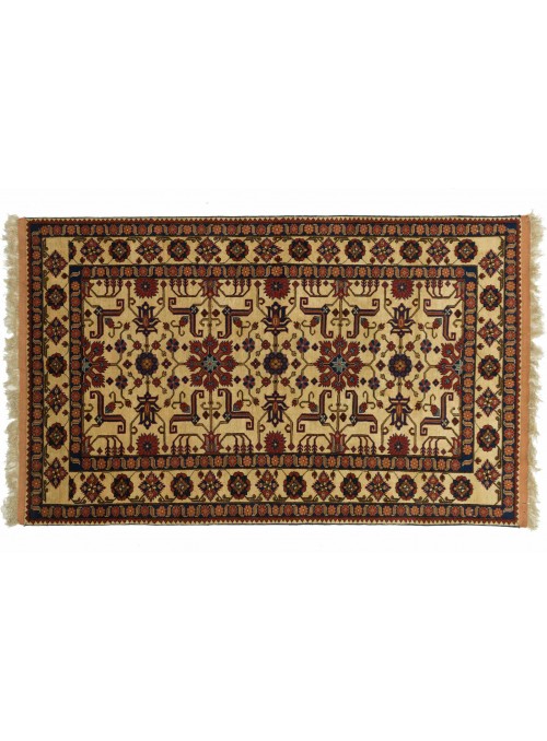 Carpet Mauri Kabul Beige 120x160 cm Afghanistan - Wool and natural silk