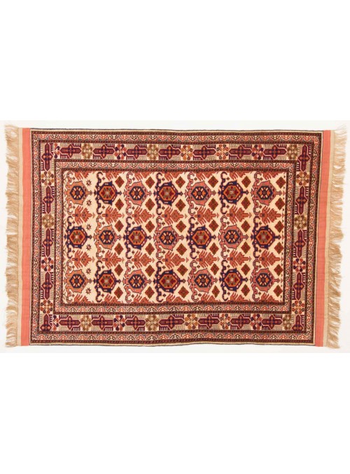 Carpet Mauri Kabul Orange 110x150 cm Afghanistan - Wool and natural silk