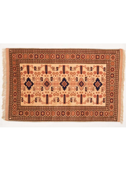 Carpet Mauri Kabul Beige 120x180 cm Afghanistan - Wool and natural silk