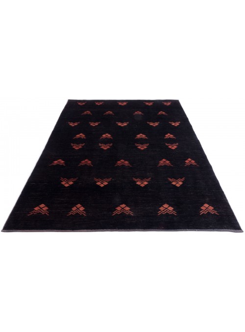 Teppich Chobi Schwarz 220x270 cm Afghanistan - 100% Hochlandschurwolle