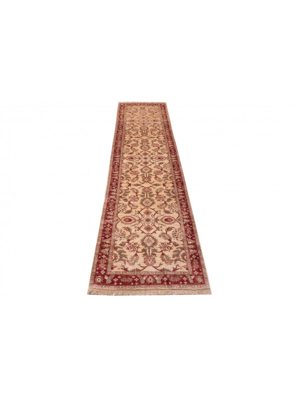 Carpet Chobi Beige 80x290 cm Afghanistan - 100% Highland wool