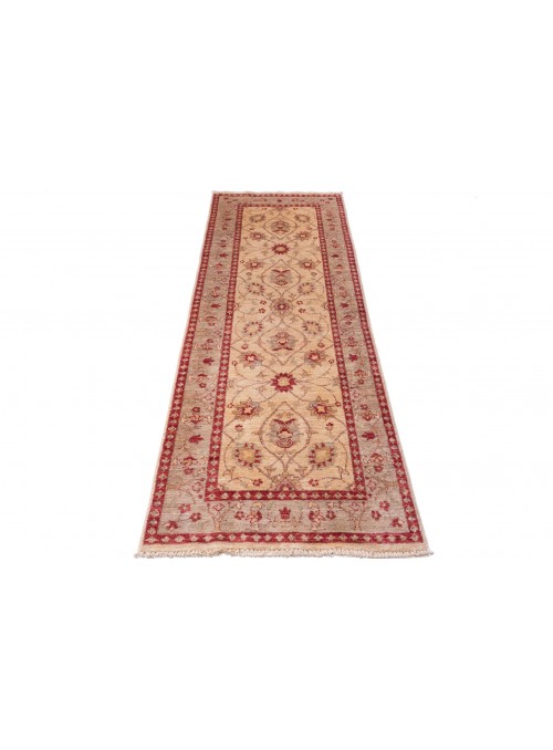 Carpet Chobi Beige 90x240 cm Afghanistan - 100% Highland wool