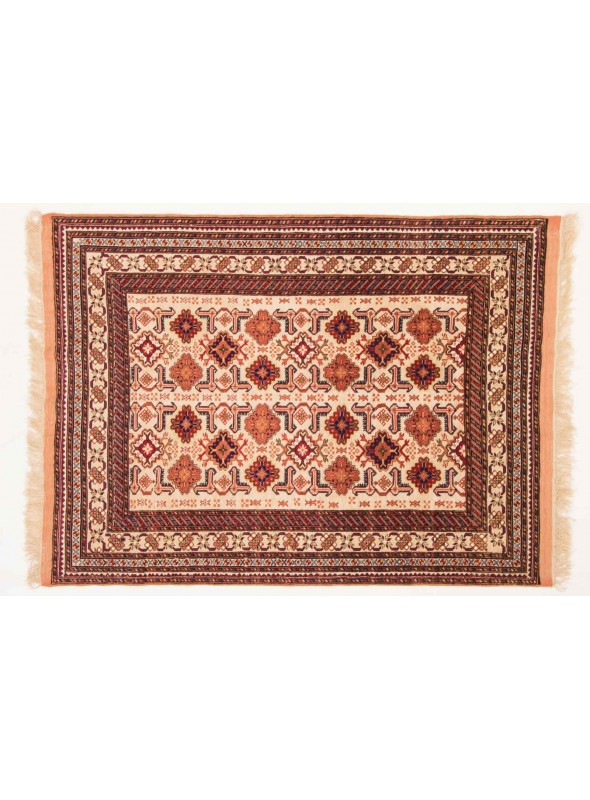 Carpet Mauri Kabul Beige 120x150 cm Afghanistan - Wool and natural silk