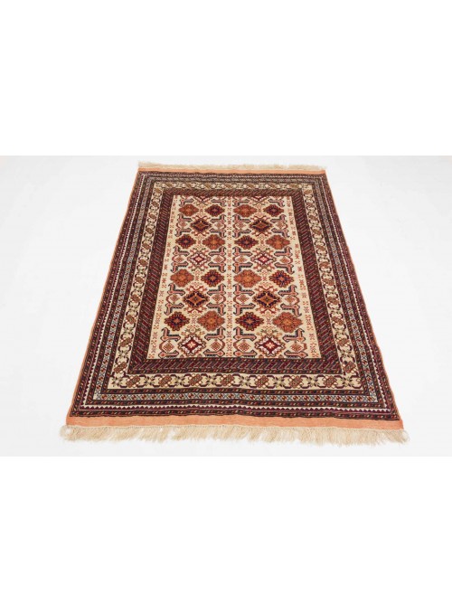 Carpet Mauri Kabul Beige 120x150 cm Afghanistan - Wool and natural silk