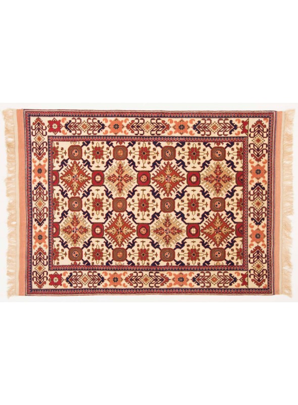 Teppich Mauri Kabul Beige 110x150 cm Afghanistan - Schurwolle, Naturseide