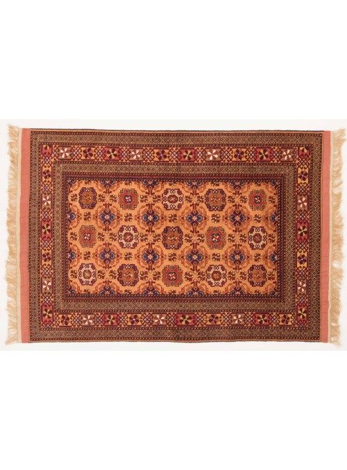 Carpet Mauri Kabul Orange 110x160 cm Afghanistan - Wool and natural silk
