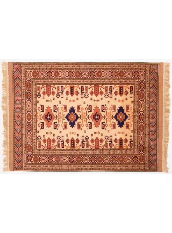 Carpet Mauri Kabul Beige 120x160 cm Afghanistan - Wool and natural silk