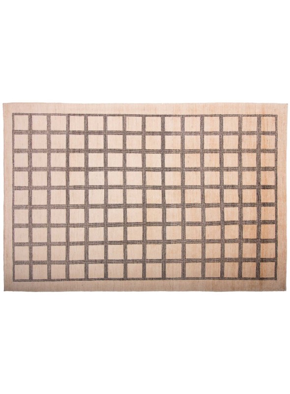 Teppich Chobi-modern Beige 200x300 cm Afghanistan - 100% Schurwolle