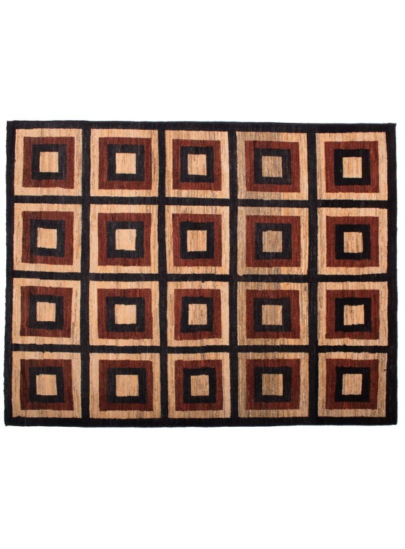 Teppich Chobi-modern Mehrfarbig 150x190 cm Afghanistan - 100% Schurwolle
