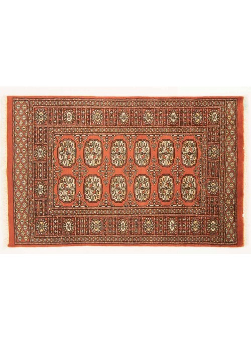 Carpet Silk touch Orange 80x120 cm Pakistan - 95% Wool, 5% acryl