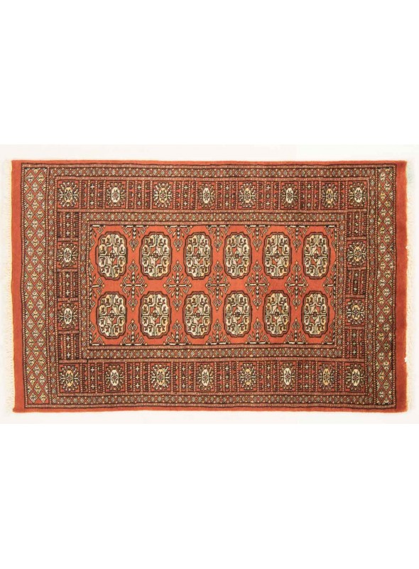 Carpet Silk touch Orange 80x120 cm Pakistan - 95% Wool, 5% acryl