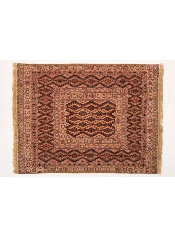 Teppich Kelim Mushwani Mehrfarbig 140x180 cm Afghanistan - Schurwolle