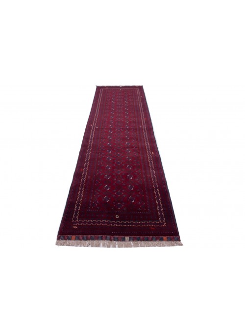 Carpet Kunduz Red 80x290 cm Afghanistan - 100% Wool