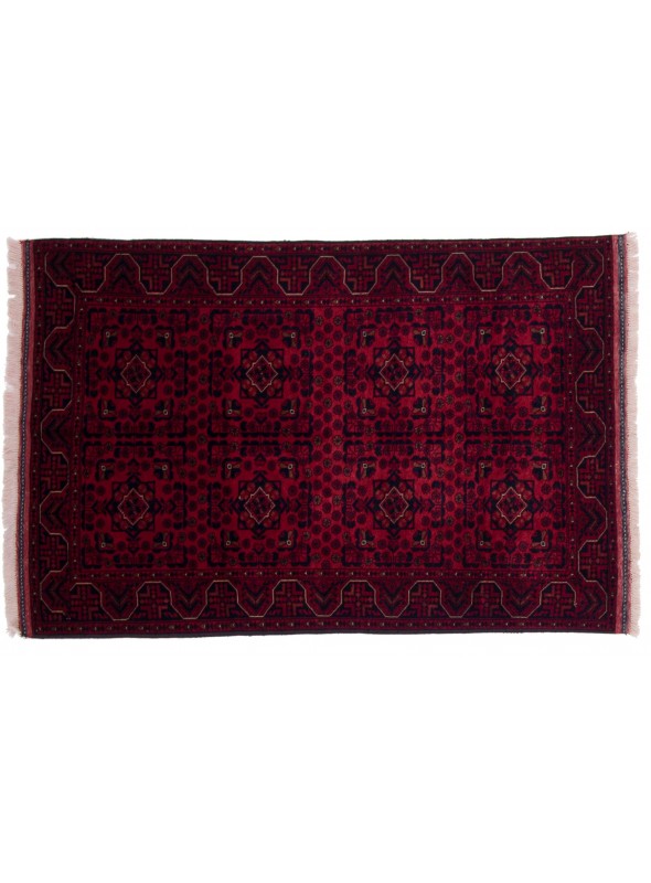 Teppich Belgique Rot 100x150 cm Afghanistan - 100% Schurwolle