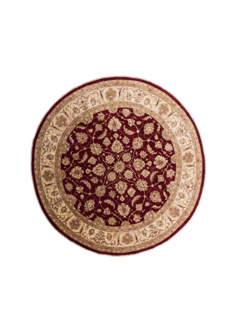 Teppich Chobi-rund Rot 300x300 cm Afghanistan - 100% Hochlandschurwolle