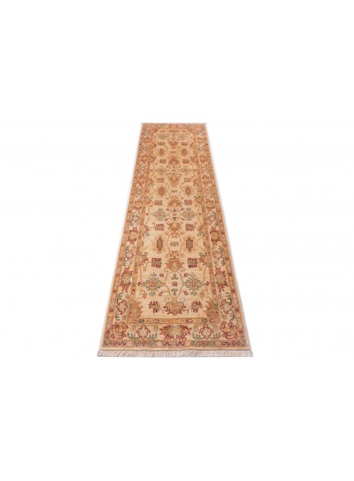 Carpet Chobi Beige 80x250 cm Afghanistan - 100% Highland wool