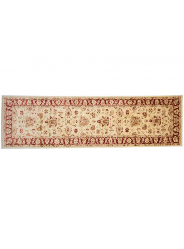 Teppich Chobi Beige 80x290 cm Afghanistan - 100% Hochlandschurwolle